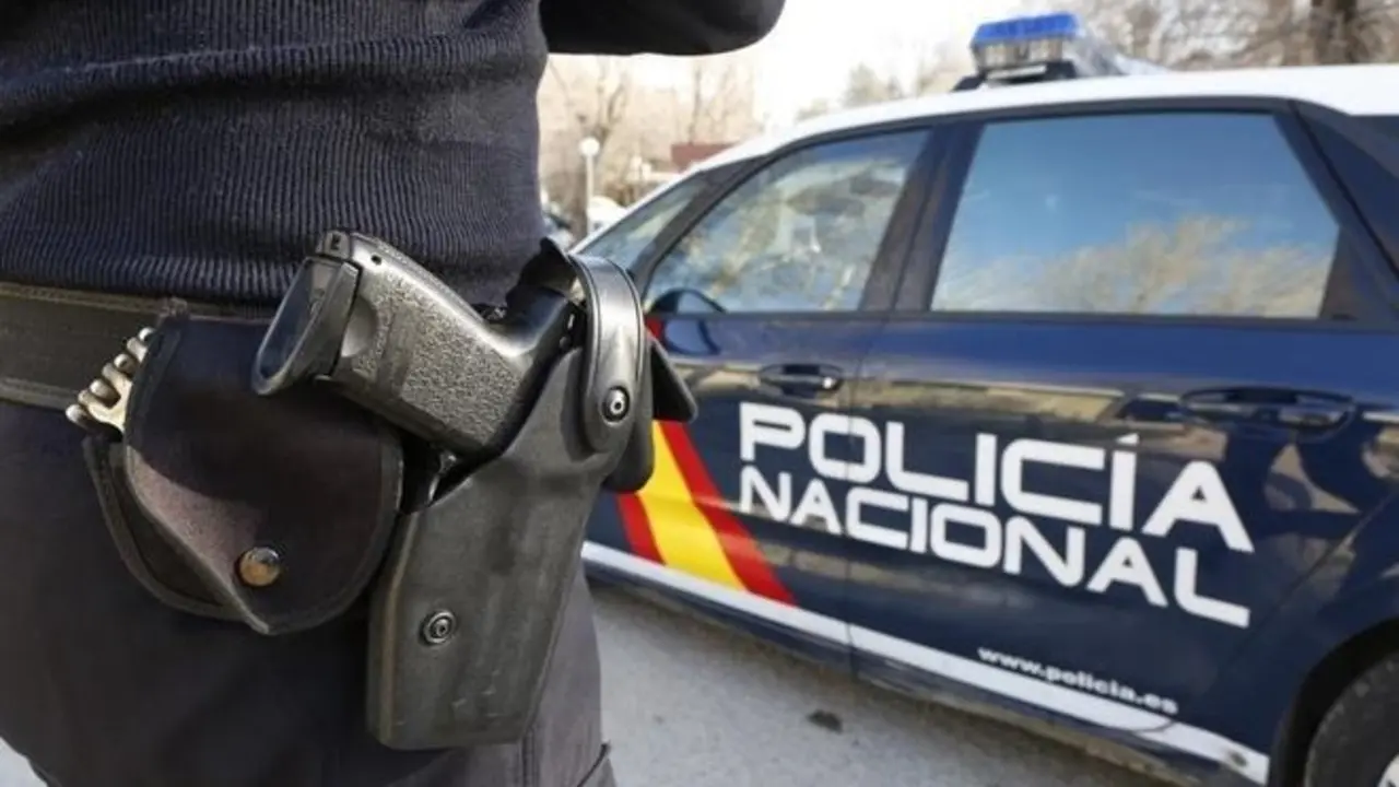 Un agente y un coche de la Polic&iacute;a Nacional. / EP