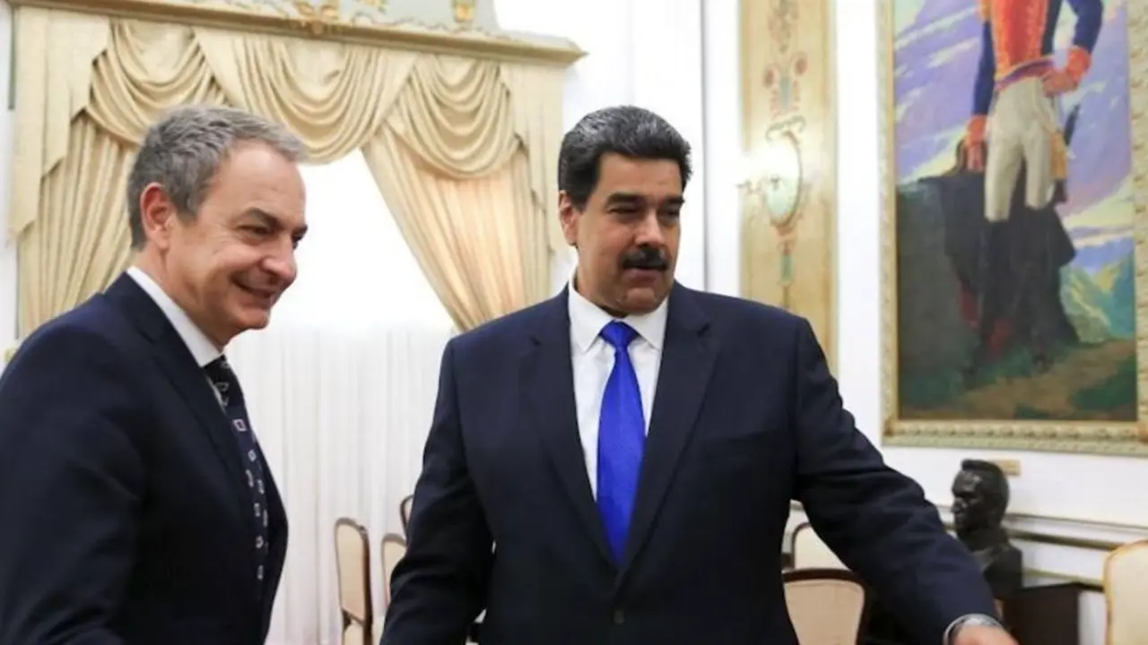 Maduro recibe al ex presidente Zapatero, en Caracas, en una visita anterior.