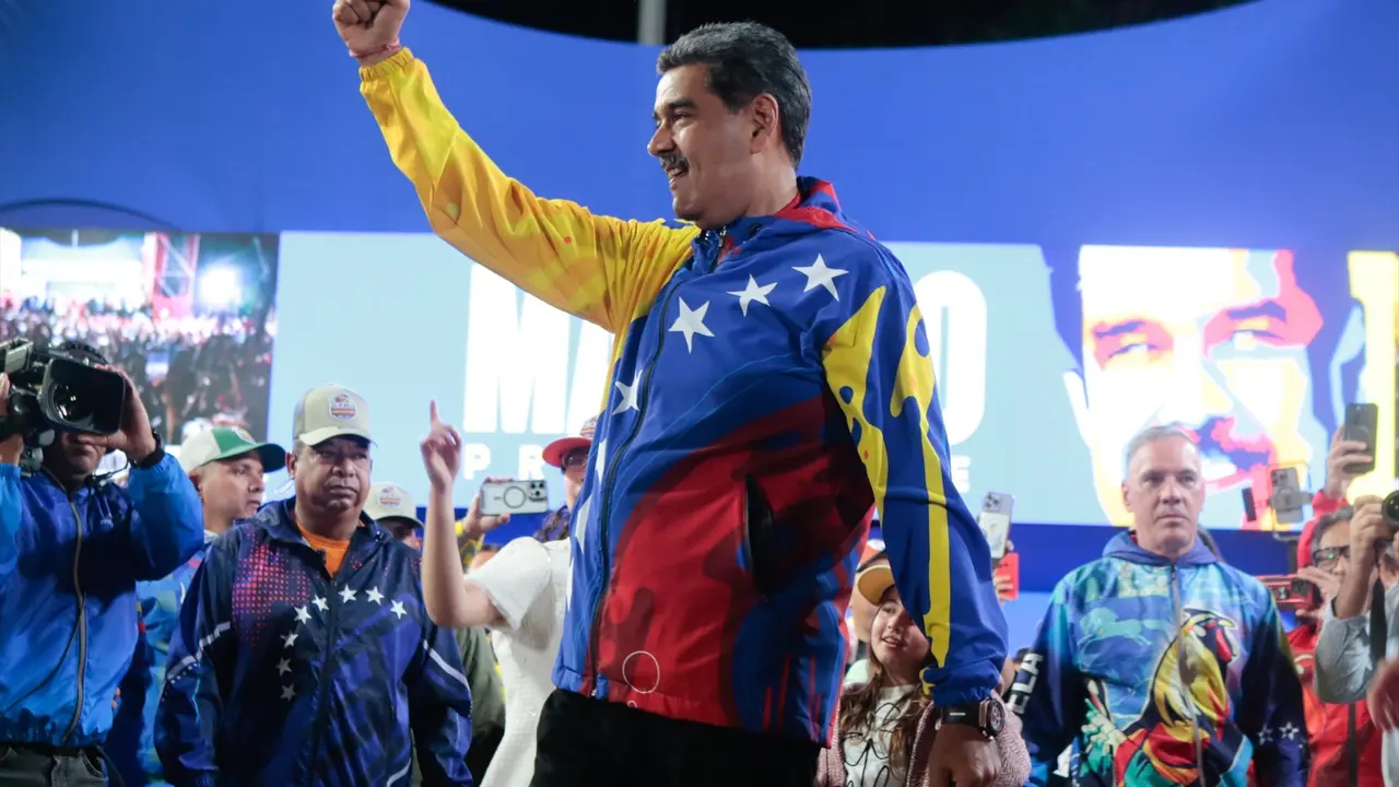 Nicol&aacute;s Maduro, ayer, tras conocerse los resultados electorales. EP