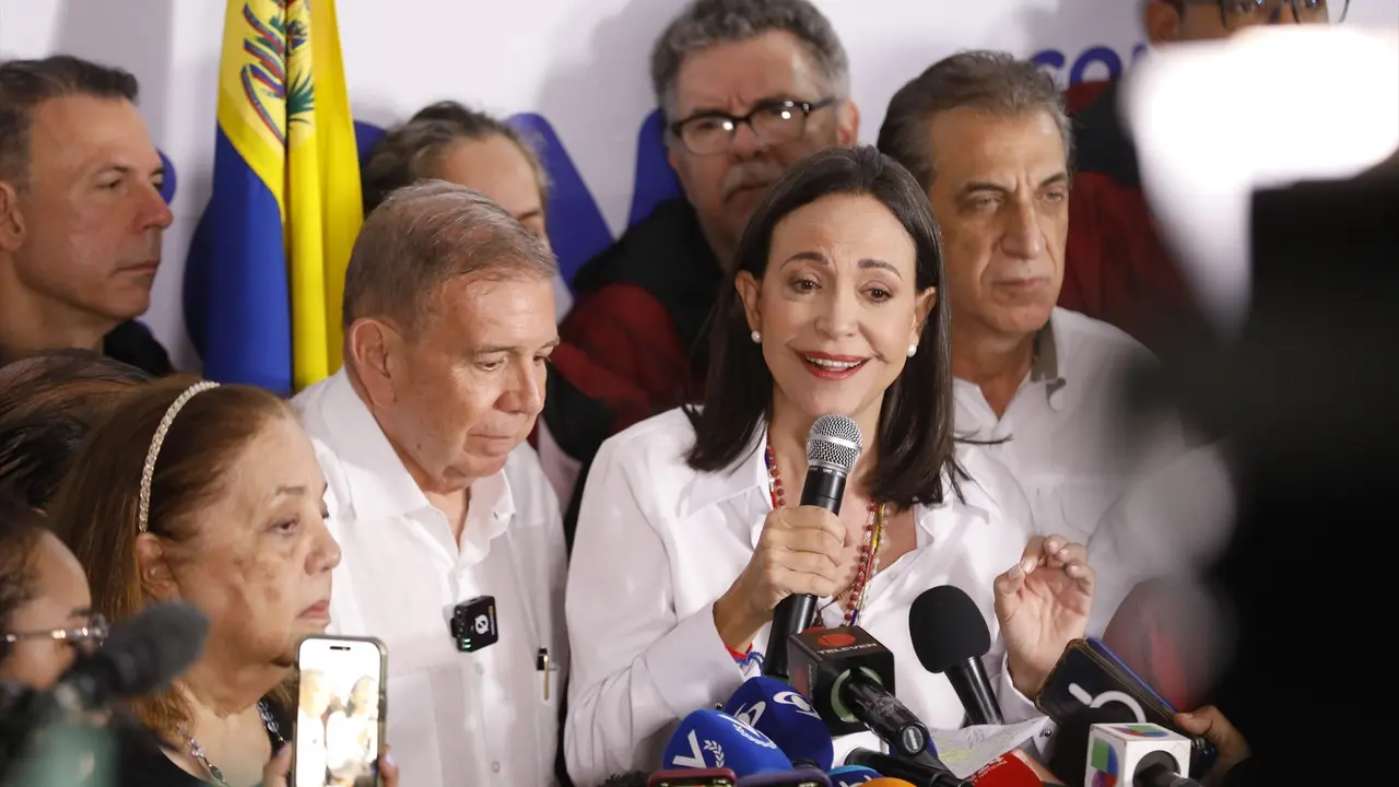 La l&iacute;der de la oposici&oacute;n venezolana, Mar&iacute;a Corina Machado. Jeampier Arguinzones