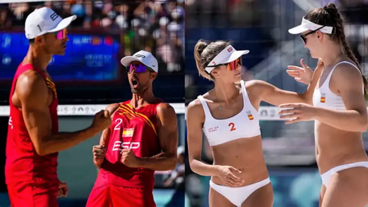 Herrera-Gavira y Moreno-&Aacute;lvarez acceden a unos hist&oacute;ricos cuartos en v&oacute;ley playa en Par&iacute;s. / EP