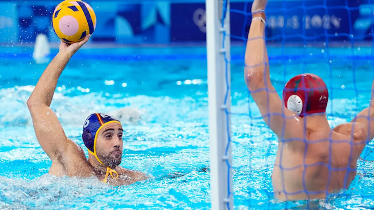 El equipo espa&ntilde;ol de waterpolo masculino en los Juegos Ol&iacute;mpicos de Paris 2024. / COE