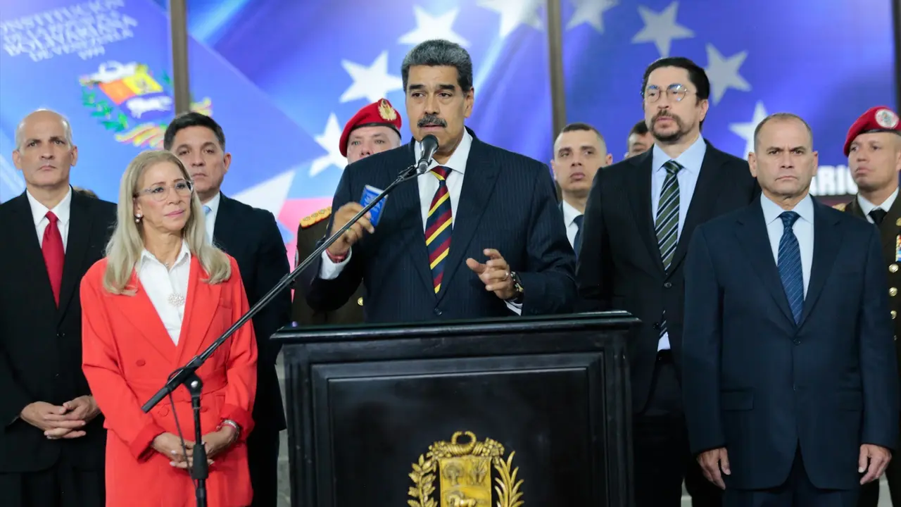 Nicol&aacute;s Maduro hablando desde el Tribunal Supremo de Justicia. Milagros Nunez