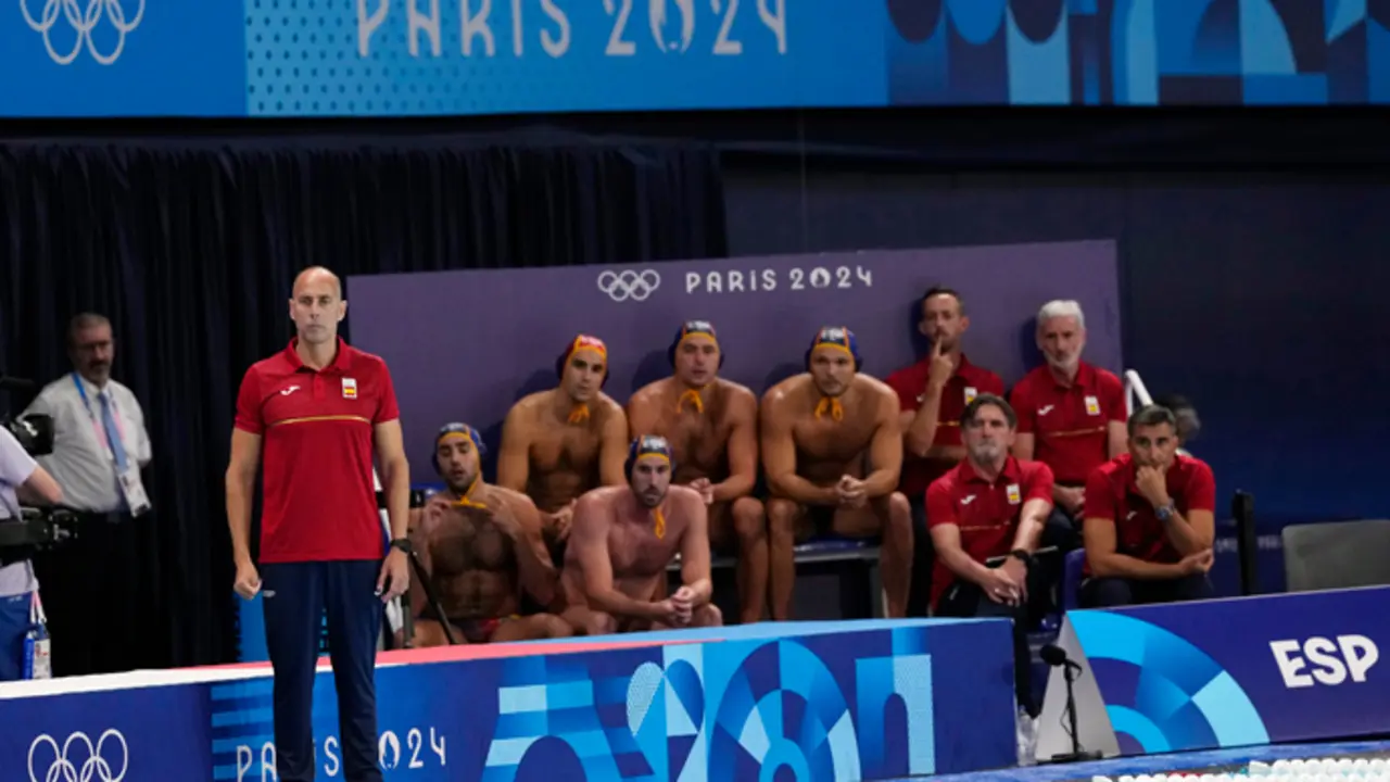 El equipo espa&ntilde;ol de waterpolo masculino en los Juegos Ol&iacute;mpicos de Paris 2024. / COE