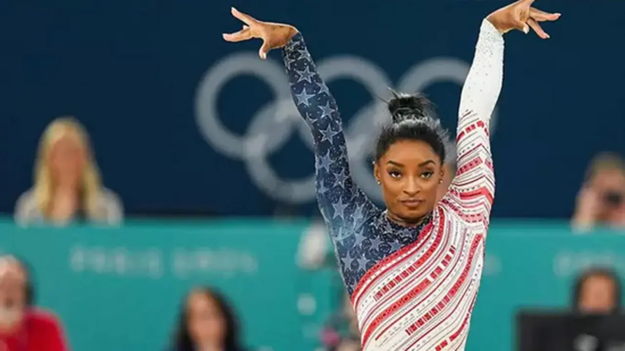 La gimnasta estadounidene Simone Biles durante los Juegos Ol&iacute;mpicos. / EP