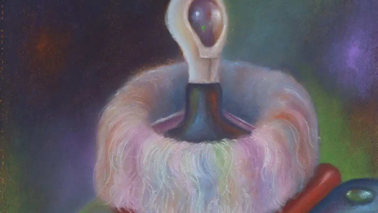 Pintura 'The Marquise of Promiscuos Gear Stick' de Gorka Mohamed. / Sala Robayera