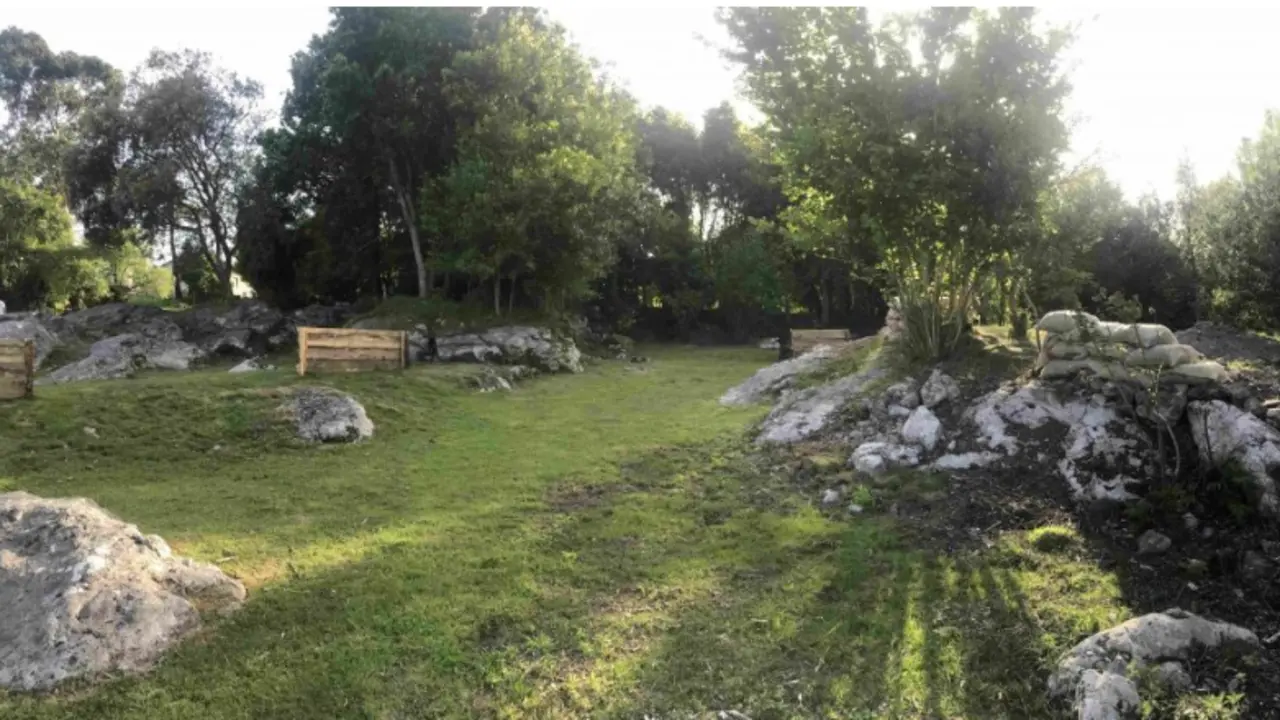 El campo de Paintball, donde ocurre todo el juego. / Paintball Cantabria
