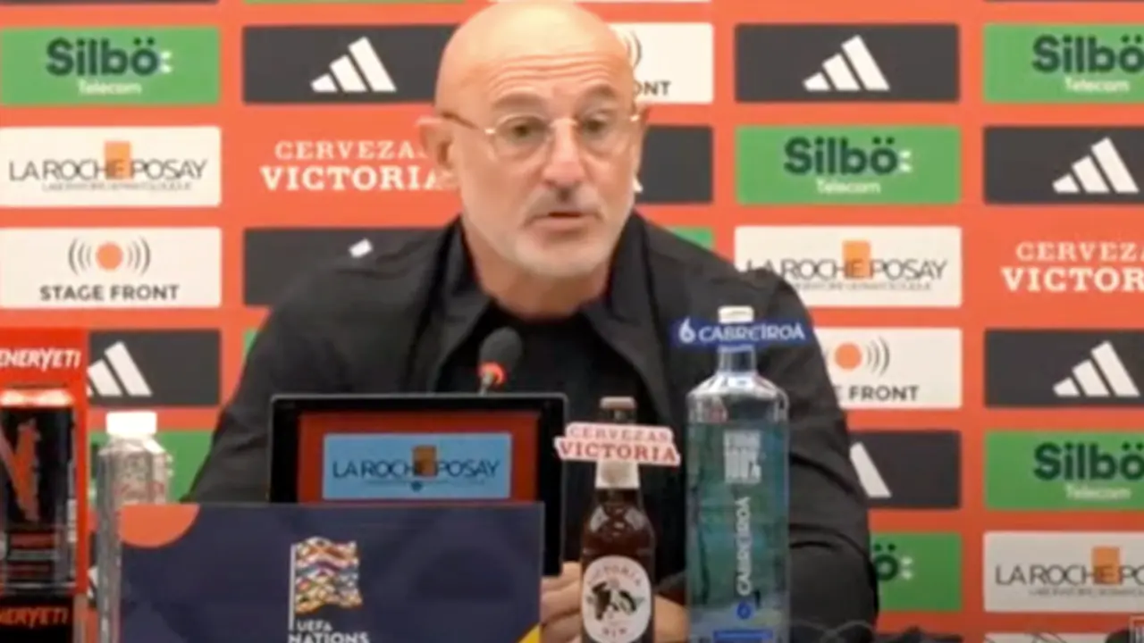 Luis de la Fuente en rueda de prensa.