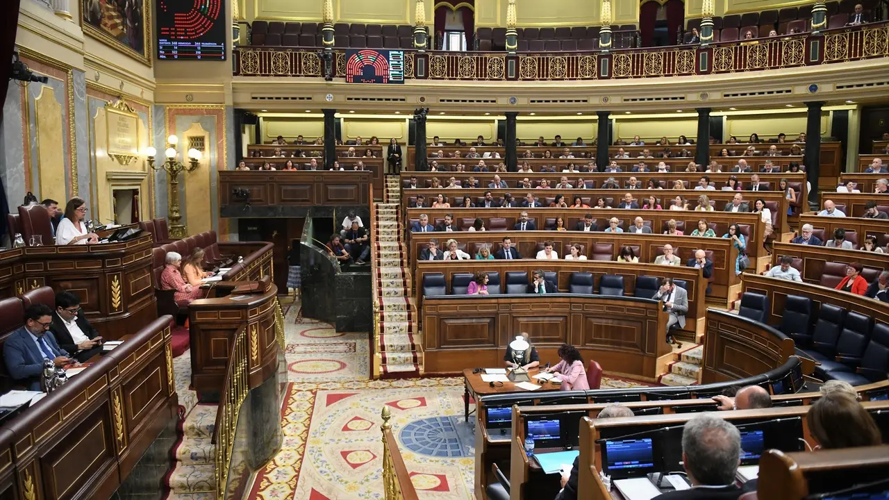 Vista general del hemiciclo del Congreso de los Diputados. / Fernando S&aacute;nchez / Archivo