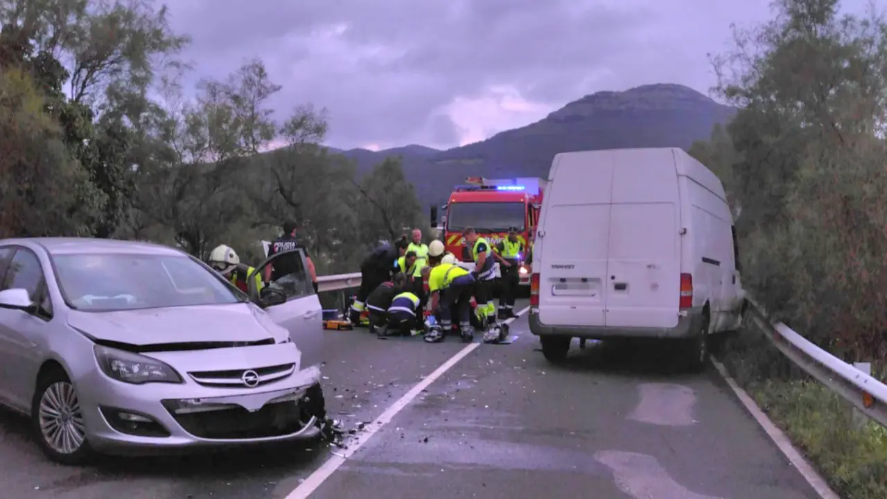 El tremendo accidente recogida por el 112. /  112 Cantabria