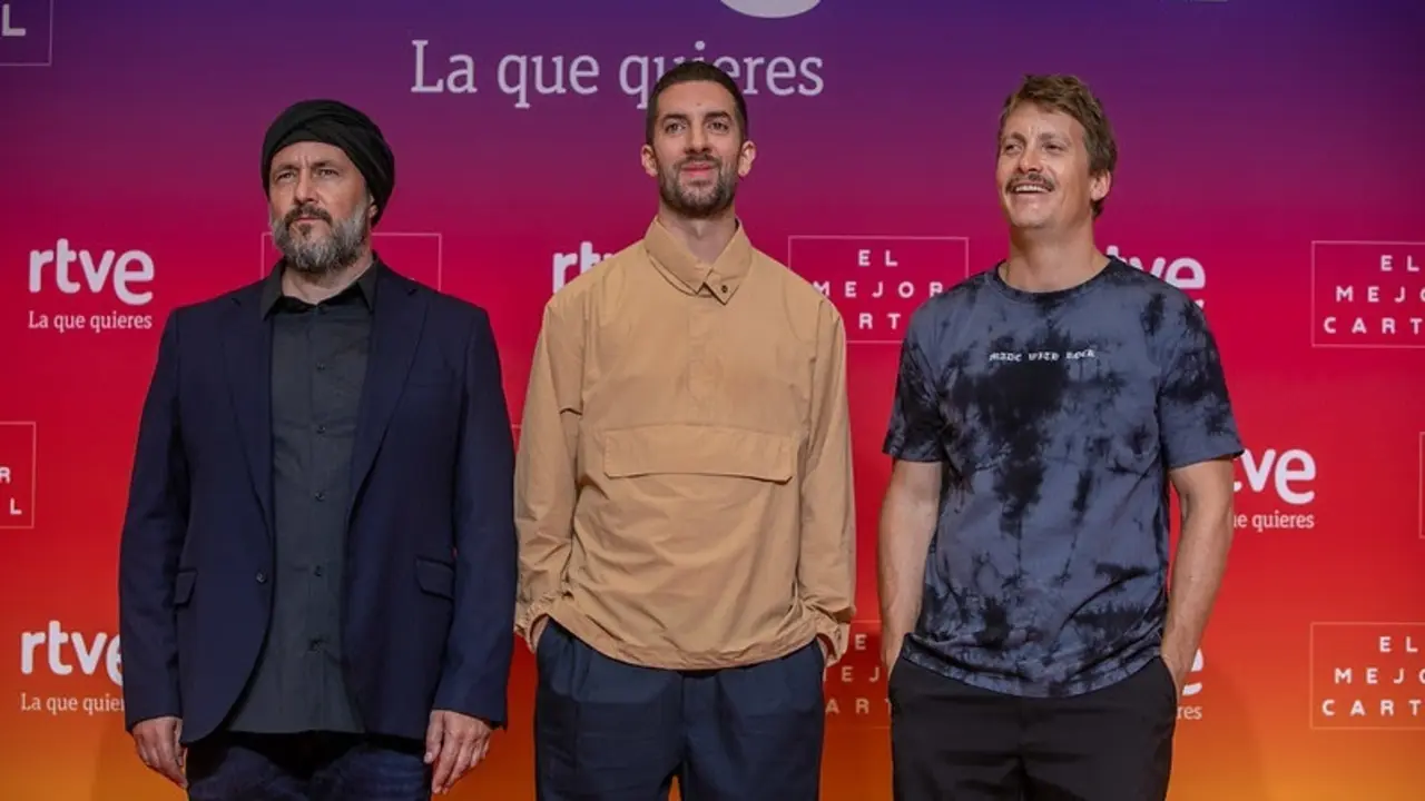 Ricardo Castella, David Broncano y Grison en Vitoria-Gasteiz en la presentaci&oacute;n de su programa. / FESTVAL