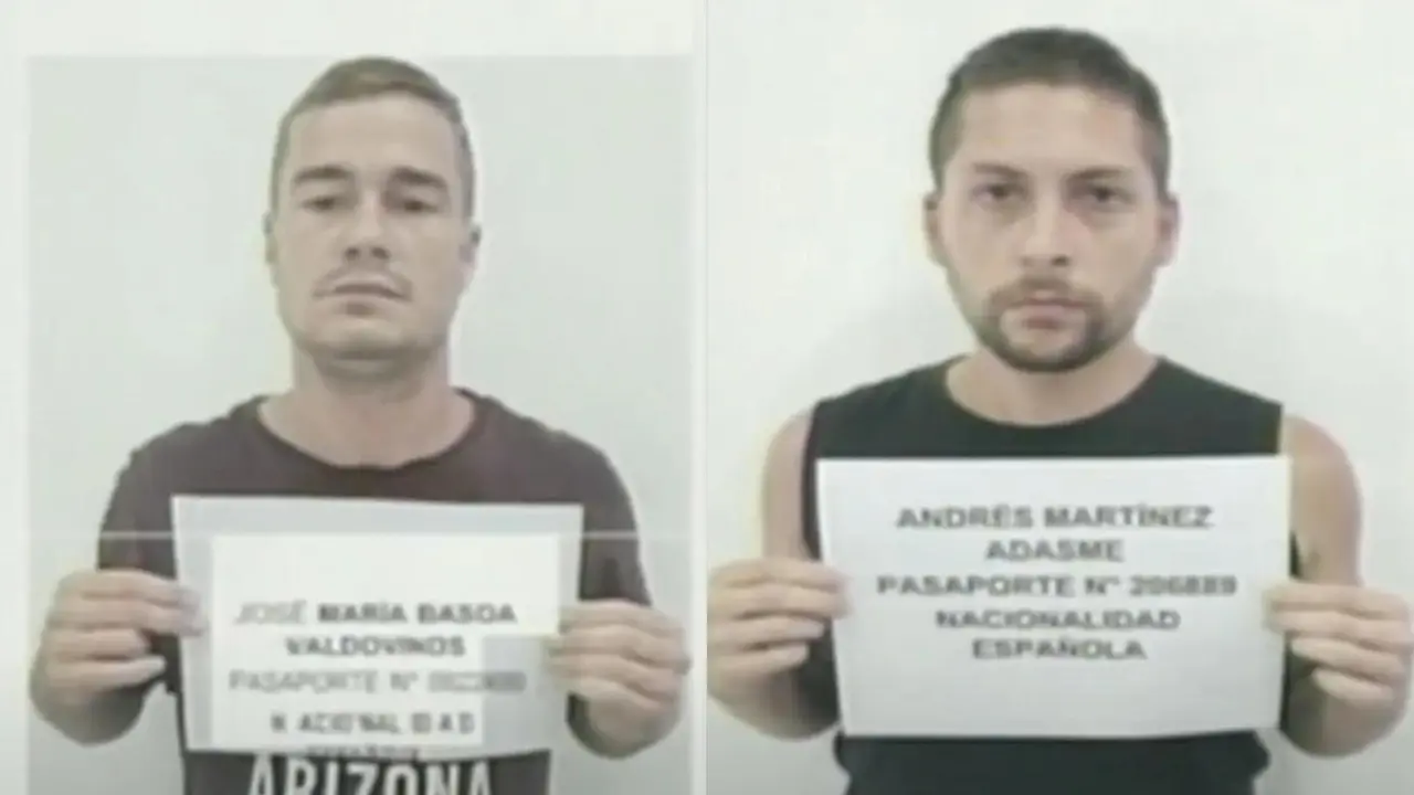 Imagen difundida por Venezuela de los espa&ntilde;oles detenidos. / Facebook