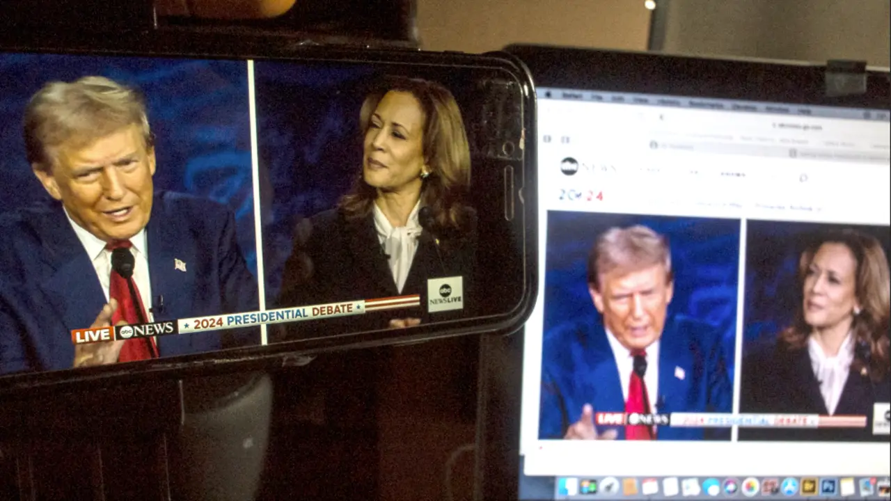 24 de octubre de 2007, Nueva York, Nueva York, EE.UU.: El ex presidente Donald Trump debate con la vicepresidenta Kamala Harris durante su primer debate presidencial en Filadelfia, Pensilvania: 906565028, Licencia: Derechos gestionados, Restricciones: , Liberaci&oacute;n de modelo: no, L&iacute;nea de cr&eacute;dito: Billy Tompkins / Zuma Press / ContactoPhoto Licencia editorial leer m&aacute;s v&aacute;lida s&oacute;lo para Espa&ntilde;a y 3 MESES desde la fecha de la imagen, despu&eacute;s elim&iacute;nela de su archivo. Para uso no editorial y sin licencia, p&oacute;ngase en contacto con EUROPA PRESS.
Fecha: 10/09/2024.
Firma: Billy Tompkins / Zuma Press / ContactoPhoto - S&oacute;lo para uso en Espa&ntilde;a