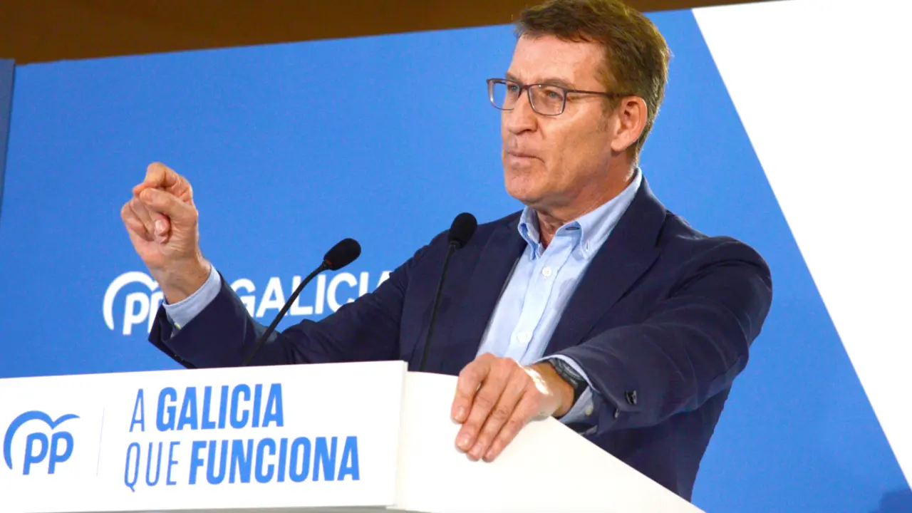 El l&iacute;der de la oposici&oacute;n y presidente del PP, Alberto N&uacute;&ntilde;ez Feij&oacute;o.