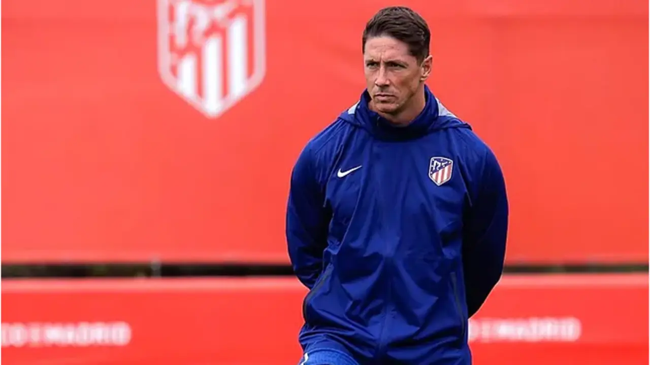 Fernando Torres durante un entrenamiento. / @AtletiAcademia