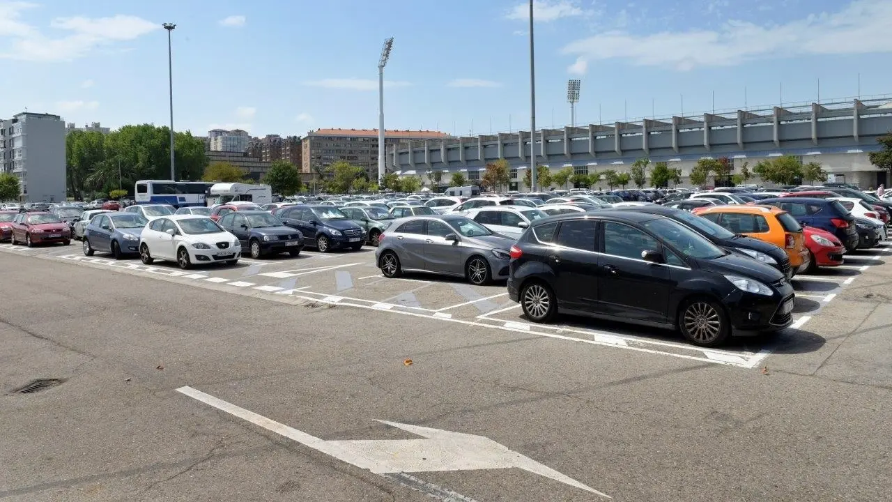 El parking de los Campos de Sport del Sardinero. EP / Archivo