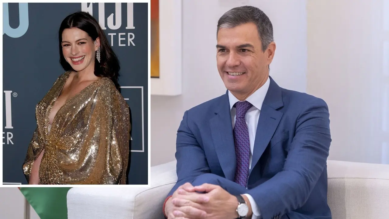 Pedro S&aacute;nchez y Anne Hathaway. / A.E.P.