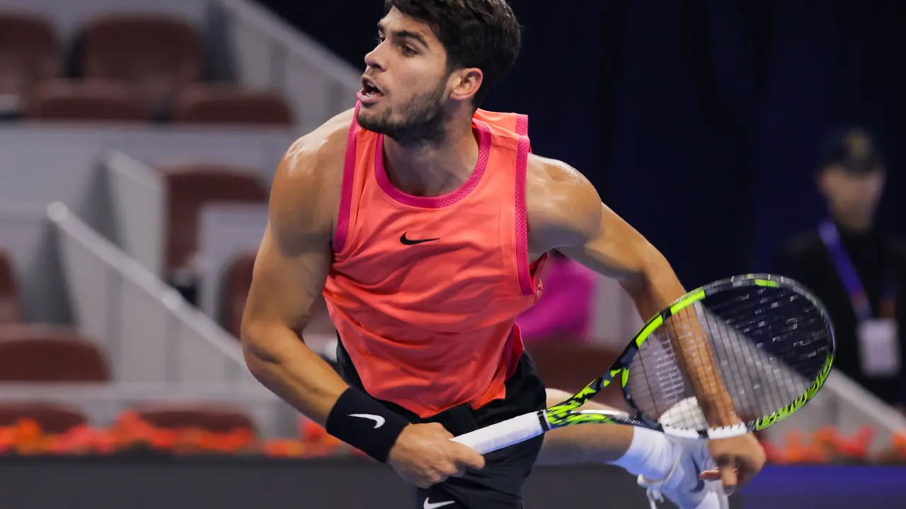 Carlos Alcaraz durante el torneo de China. / ChinaOpen