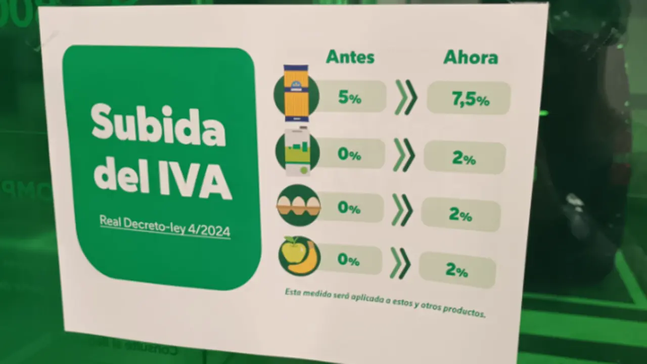 El cartel del IVA de Mercadona. / X