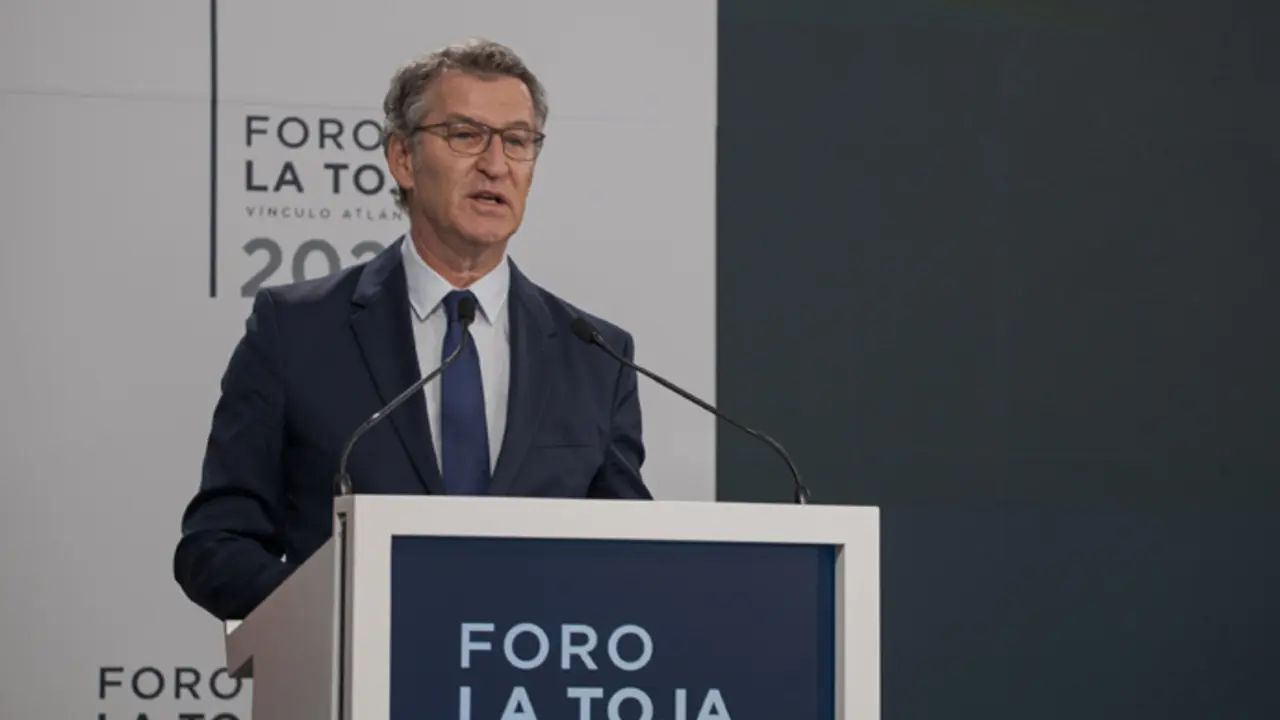 Alberto N&uacute;&ntilde;ez Feij&oacute;o en una ponencia durante la segunda jornada del Foro La Toja. / EP