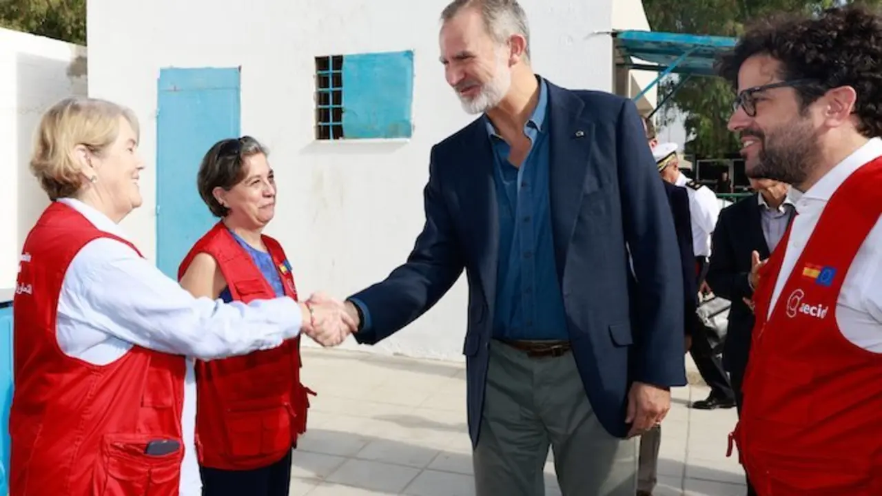 El Rey visita el campo de refugiados de Baqa&rsquo;a de la UNRWA. / A.E