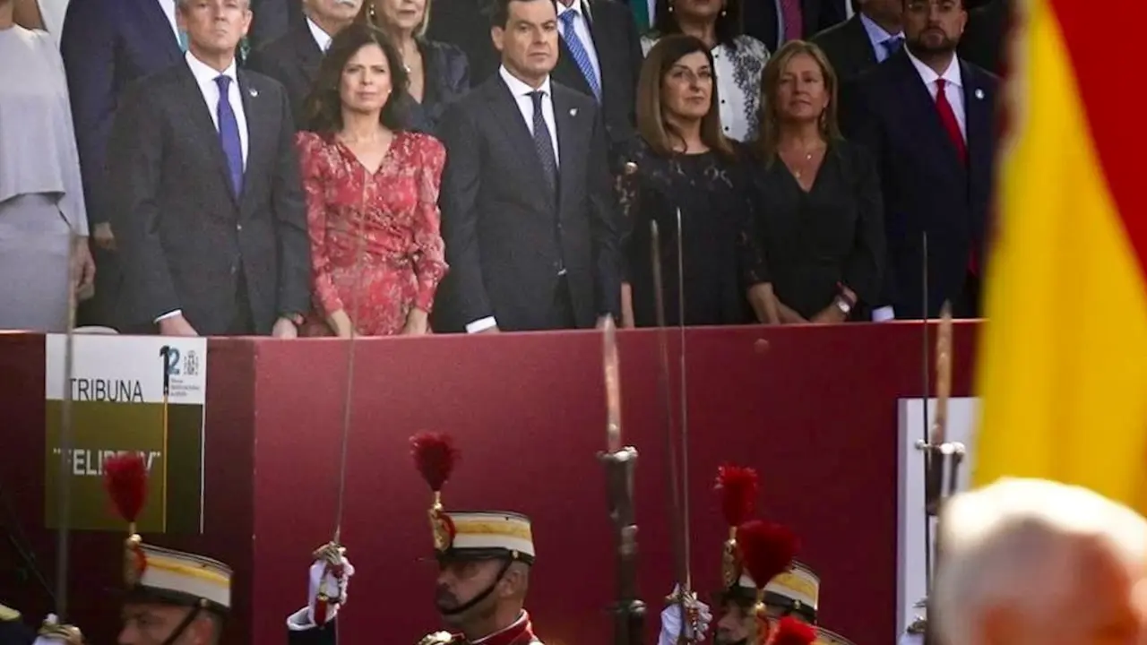 La presidenta de Cantabria, Mar&iacute;a Jos&eacute; S&aacute;enz de Buruaga, asisti&oacute; en 2023 a los actos del D&iacute;a de la Fiesta Nacional de Espa&ntilde;a. / ALERTA