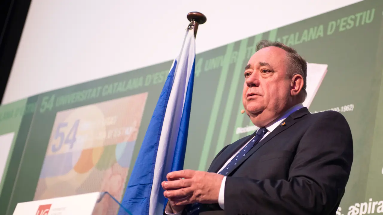 El exprimer ministro escoc&eacute;s y l&iacute;der del Alba Party, Alex Salmond. / Gl&ograve;ria S&aacute;nchez
