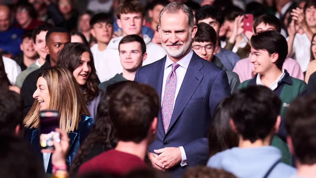 El Rey Felipe VI llega al Princesa de Girona CongresFest para presidir el acto central del Tour del talento 2024 en el Palacio de Exposiciones. / Archivo