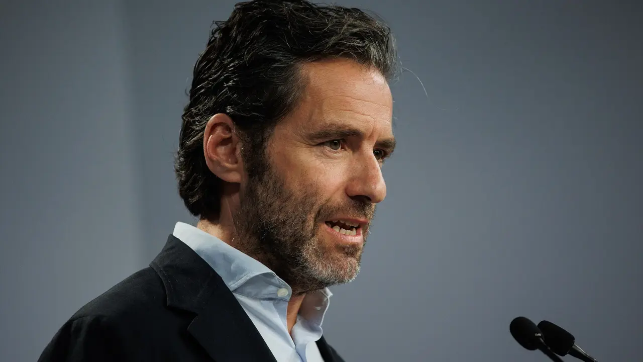 El portavoz del PP, Borja S&eacute;mper, durante una rueda de prensa. / EP / Archivo