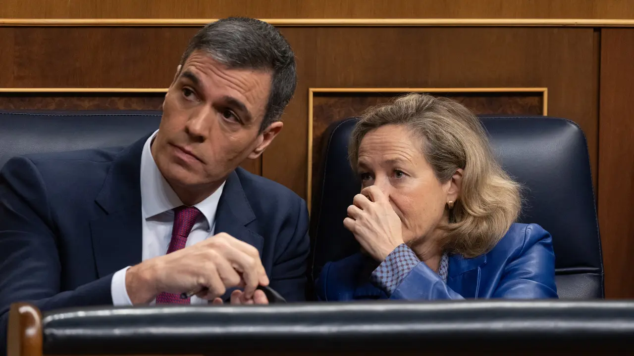 El presidente del Gobierno, Pedro S&aacute;nchez junto a Nadia Calvi&ntilde;o. Eduardo Parra / Archivo