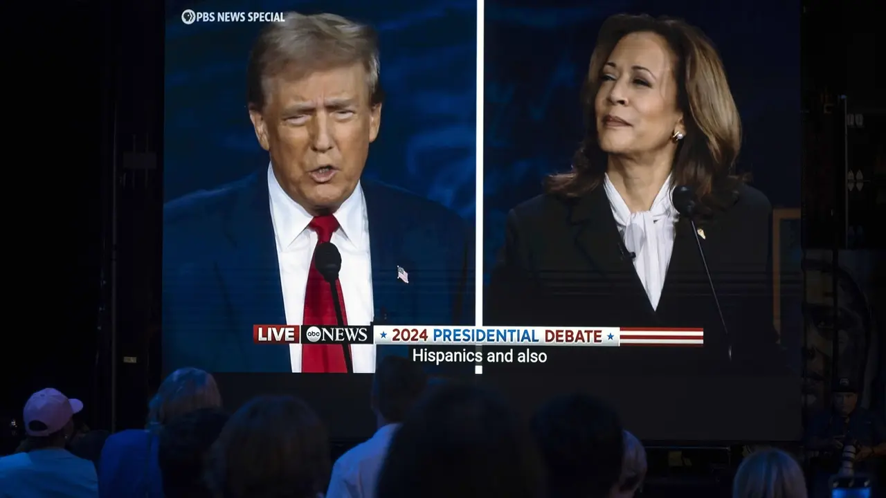 Donald Trump y Kamala Harris durante el debate presidencial. / EP / Archivo