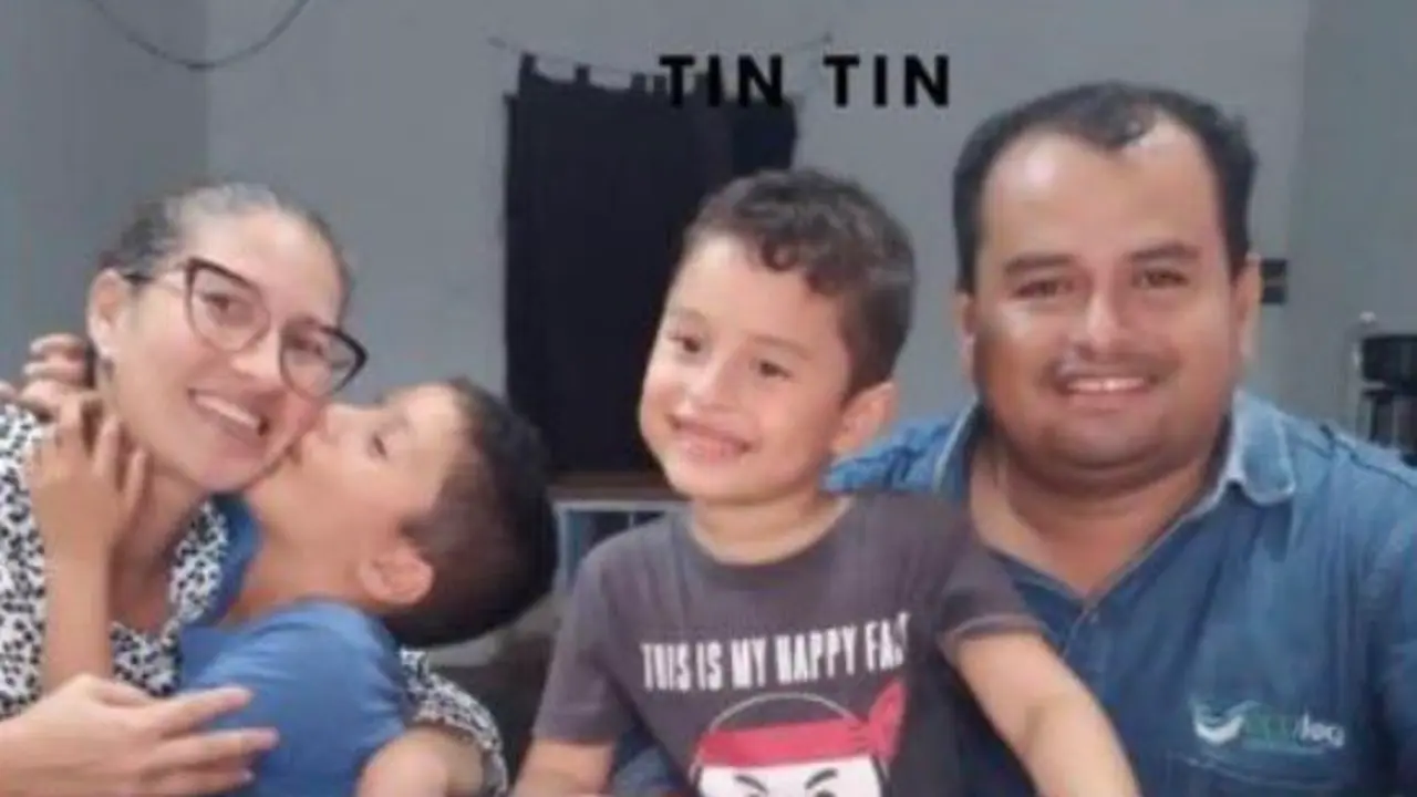 El dirigente opositor, Edwin Santos, junto a su familia. / Red Social X