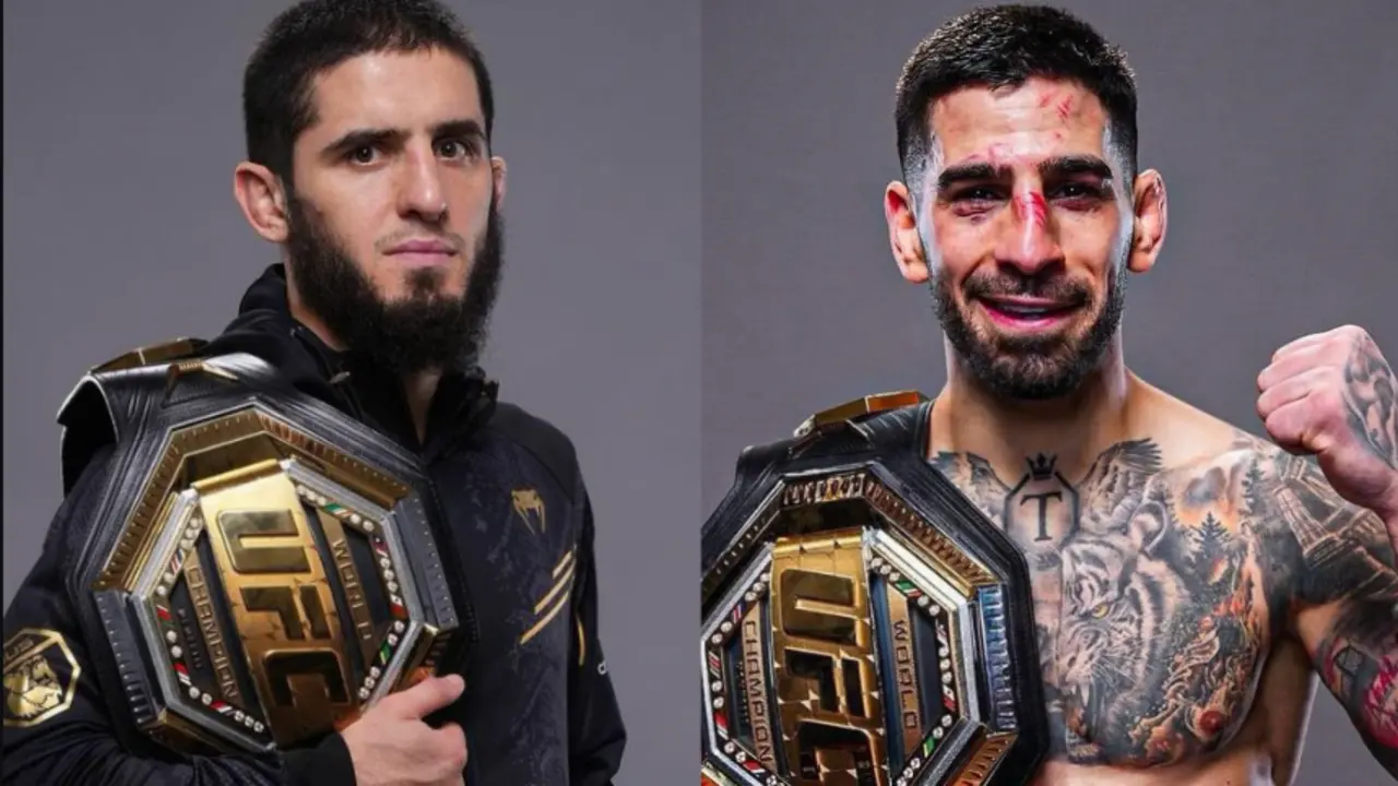 Islam Makhachev e Ilia Topuria. / X