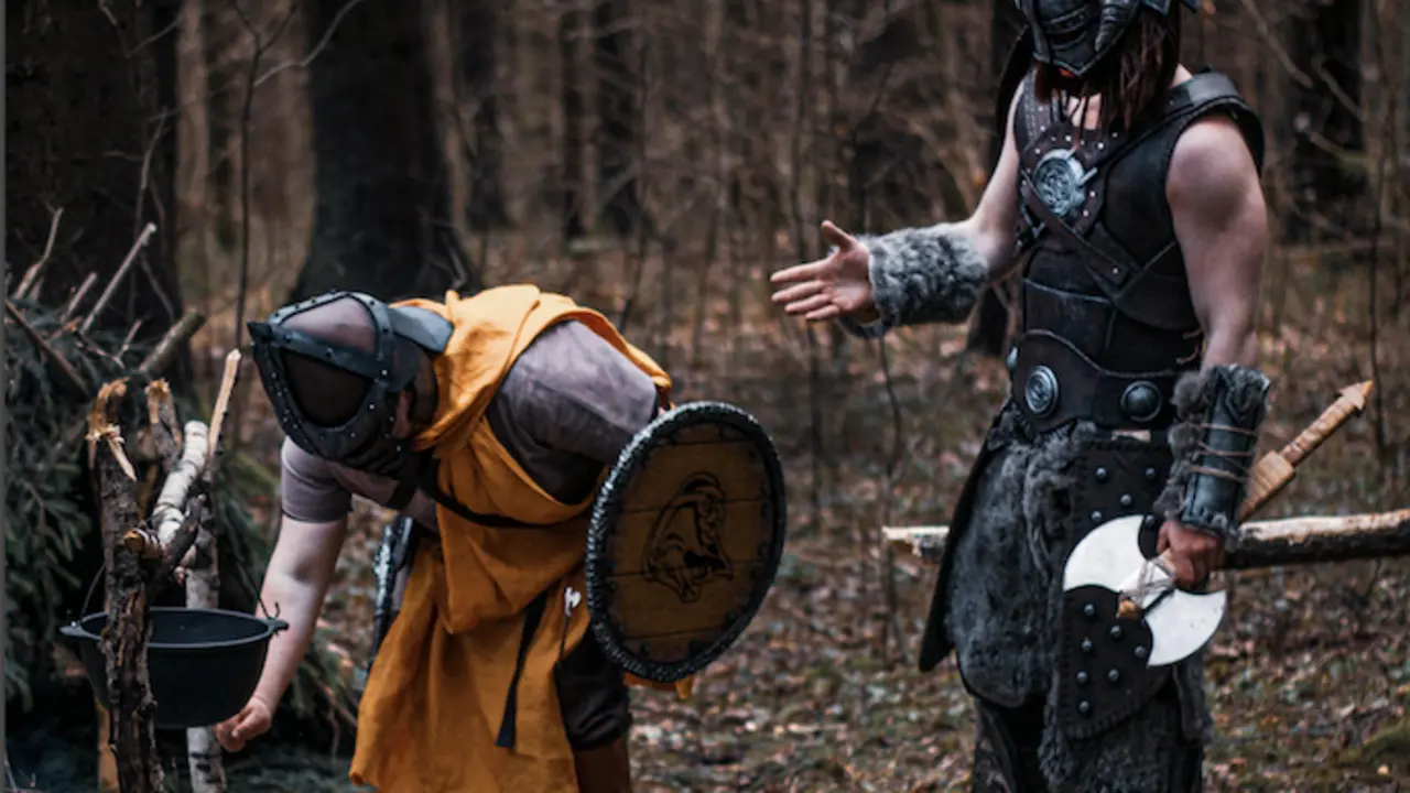 Dos vikingos. / A.E