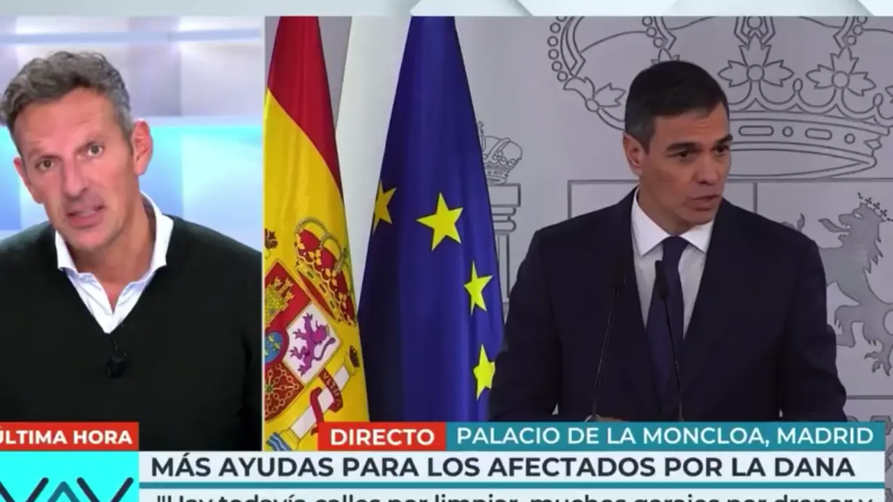 Momento en el que Joaqu&iacute;n Prat se refiere a las palabras de S&aacute;nchez. / Telecinco
