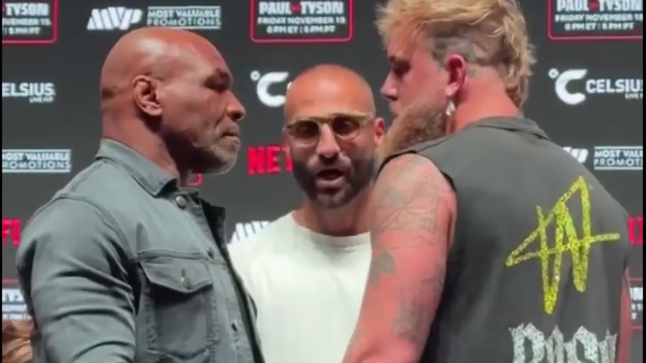 Mike Tyson y Jake Paul en el cara a cara. / Red X