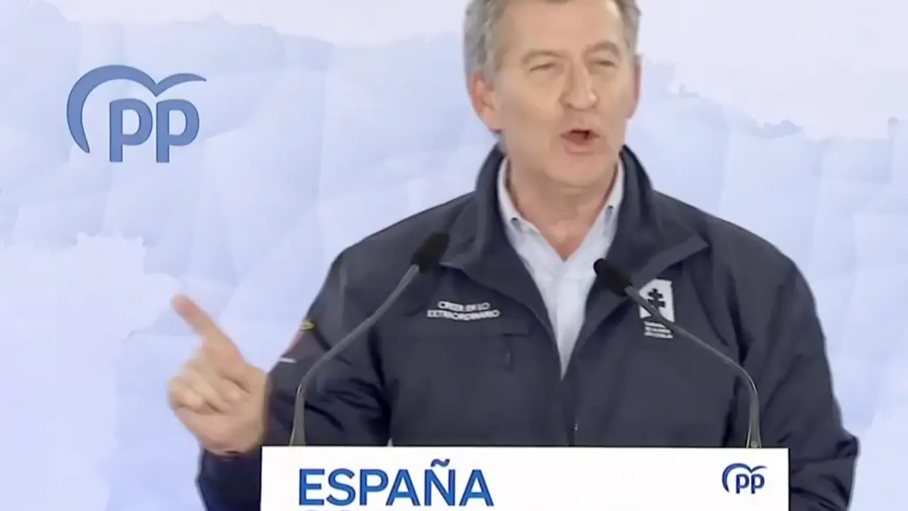 Alberto Nu&ntilde;ez Feij&oacute;o, durante su intervenci&oacute;n de hoy.