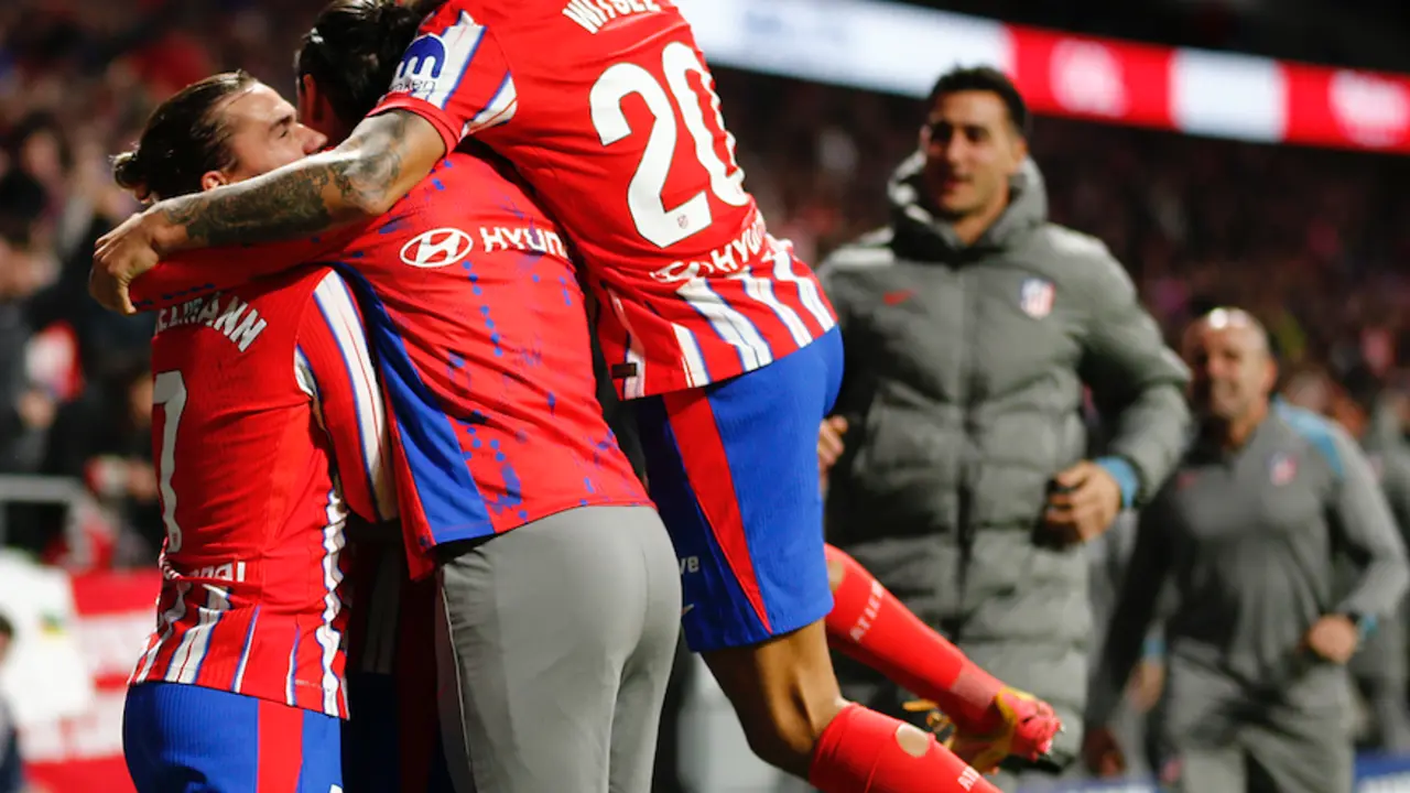 Los jugadores del Atl&eacute;tico celebran la victoria. / ATM