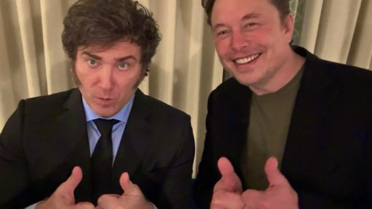 Javier Milei junto al magnate Elon Musk.