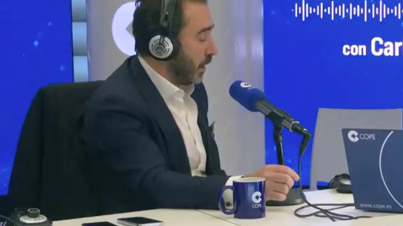 V&iacute;ctor de Aldama durante la entrevista con Herrera en COPE. COPE