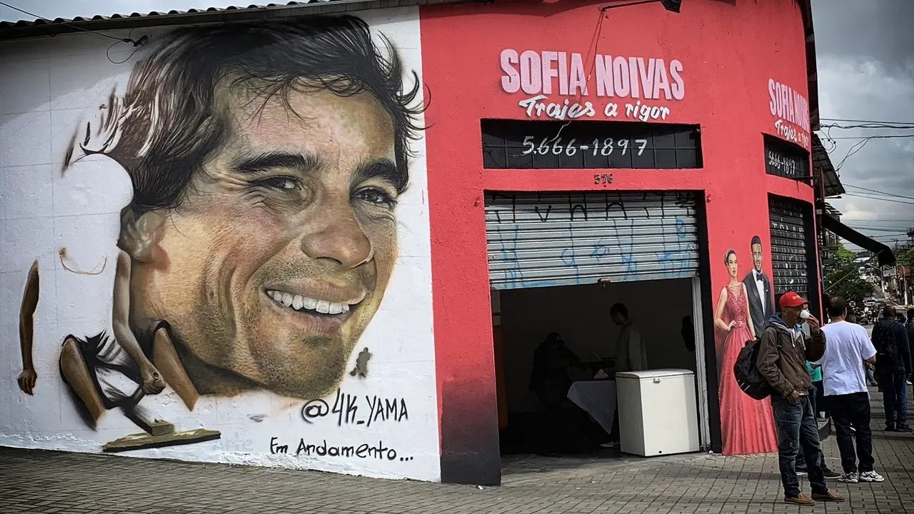Un mural con el rostro de Ayrton Senna. / EP / Archivo