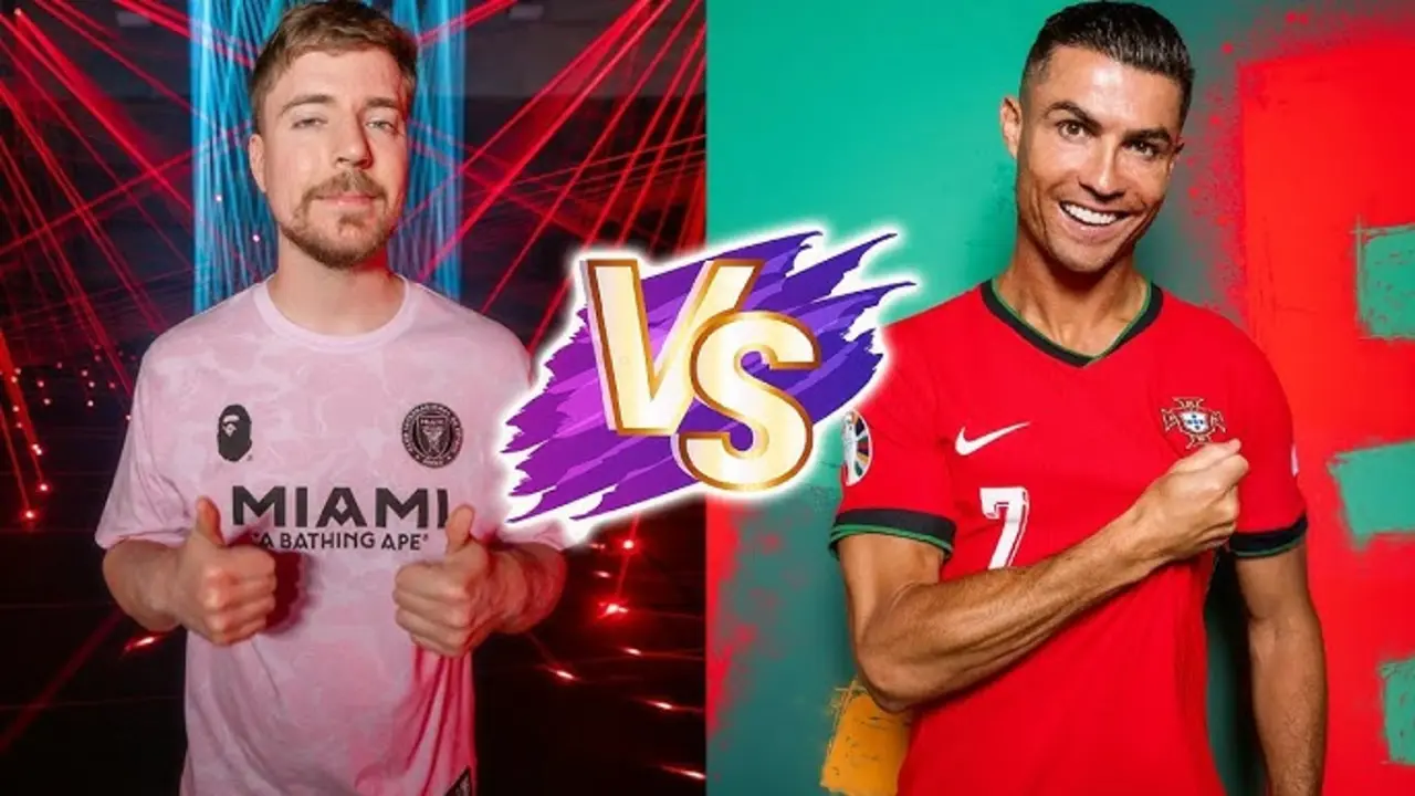 Cristiano Ronaldo y MrBeast. / YouTube