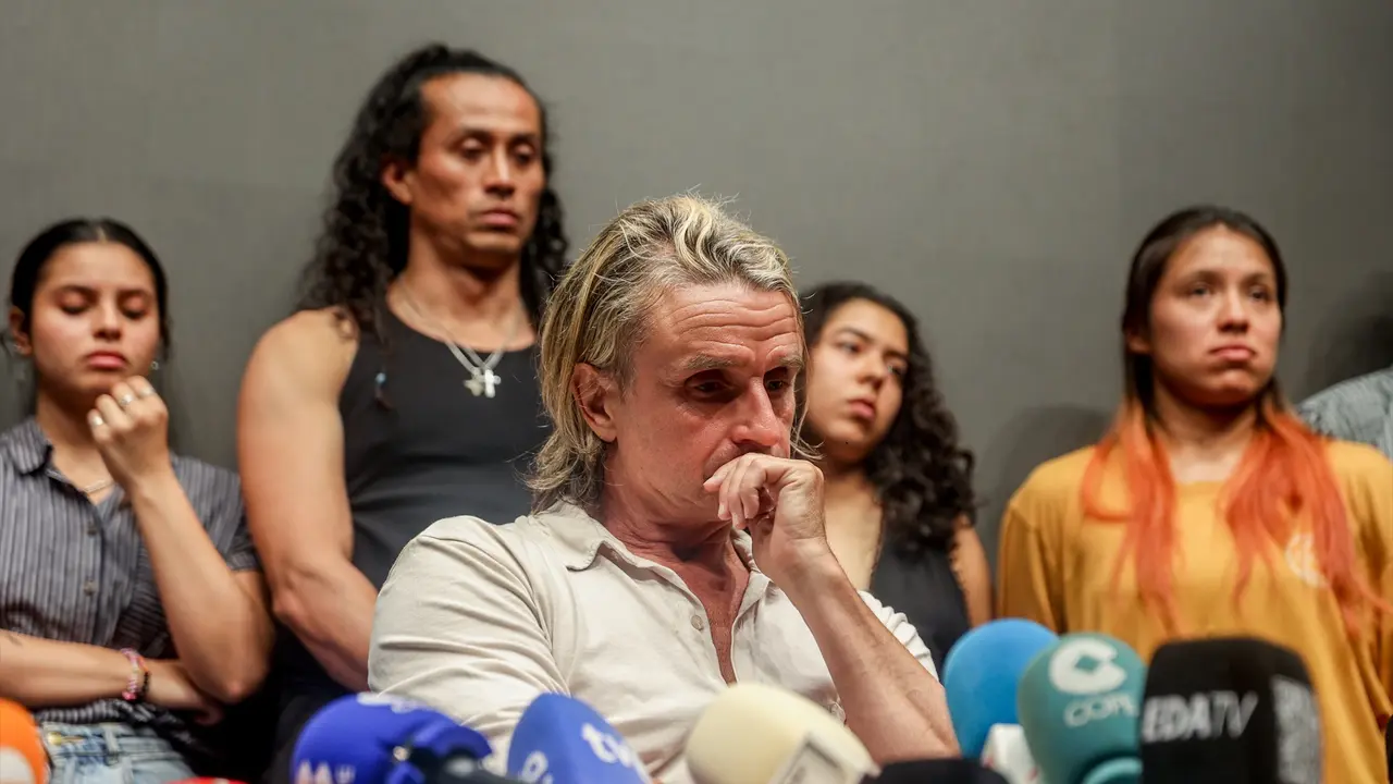 El productor musical Nacho Cano  durante una rueda de prensa. Ricardo Rubio / Archivo