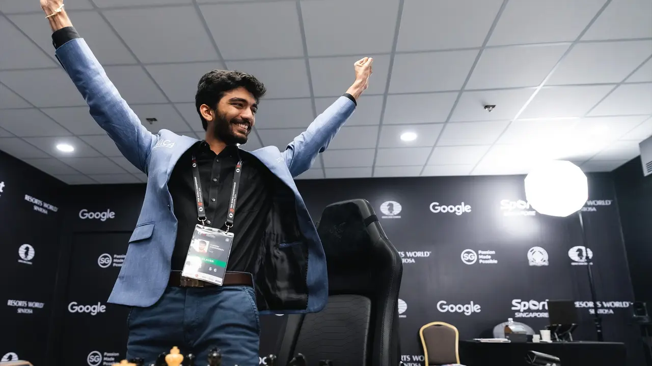 El indio de 18 a&ntilde;os, Gukesh Dommaraju, se proclam&oacute; campe&oacute;n del mundo. / FEDERACI&Oacute;N INTERNACIONAL DE AJEDREZ