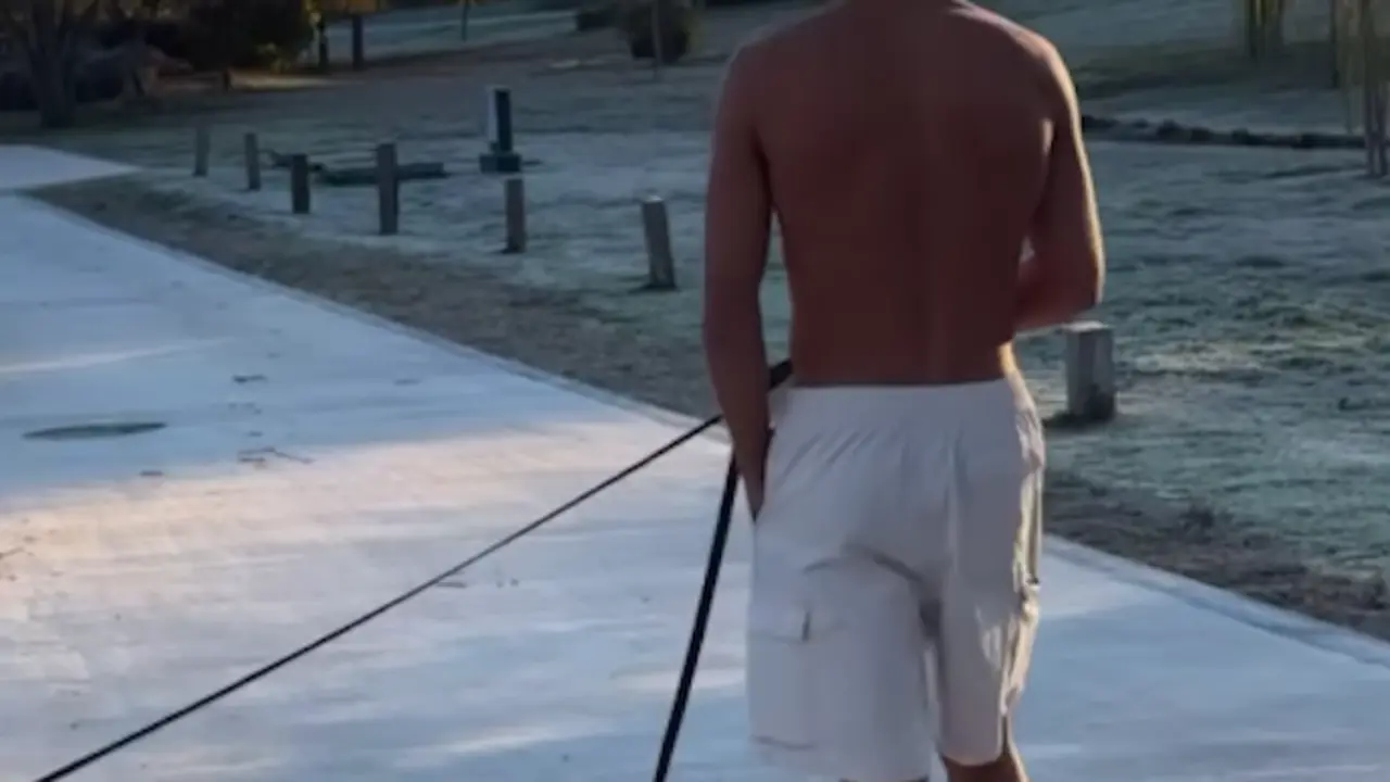 Marcos Llorente paseando sus perros sin camiseta. / IG