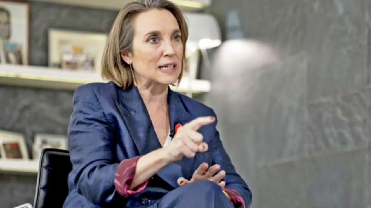 La secretaria general del PP, Cuca Gamarra, durante una entrevista para Europa Press. / Eduardo Parra