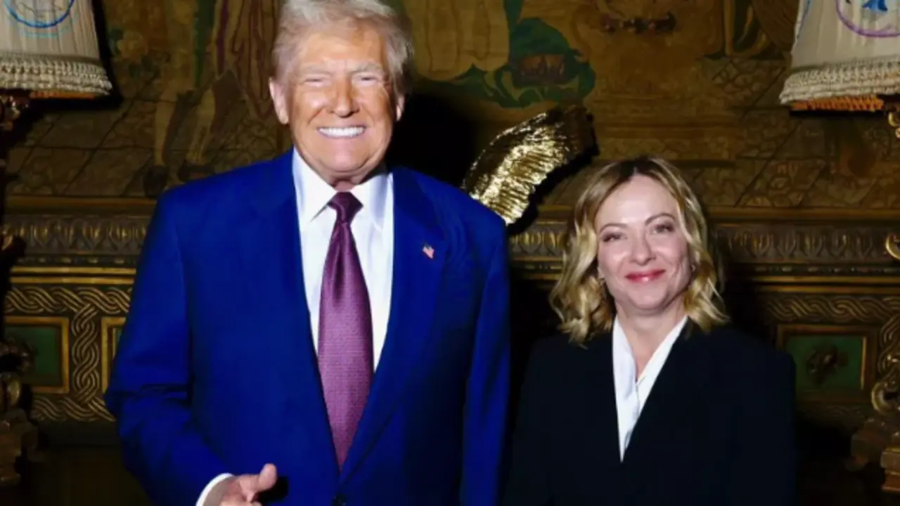 El presidente electo de EE.UU., Donald Trump, y la primera ministra italiana, Giorgia Meloni. / Red X