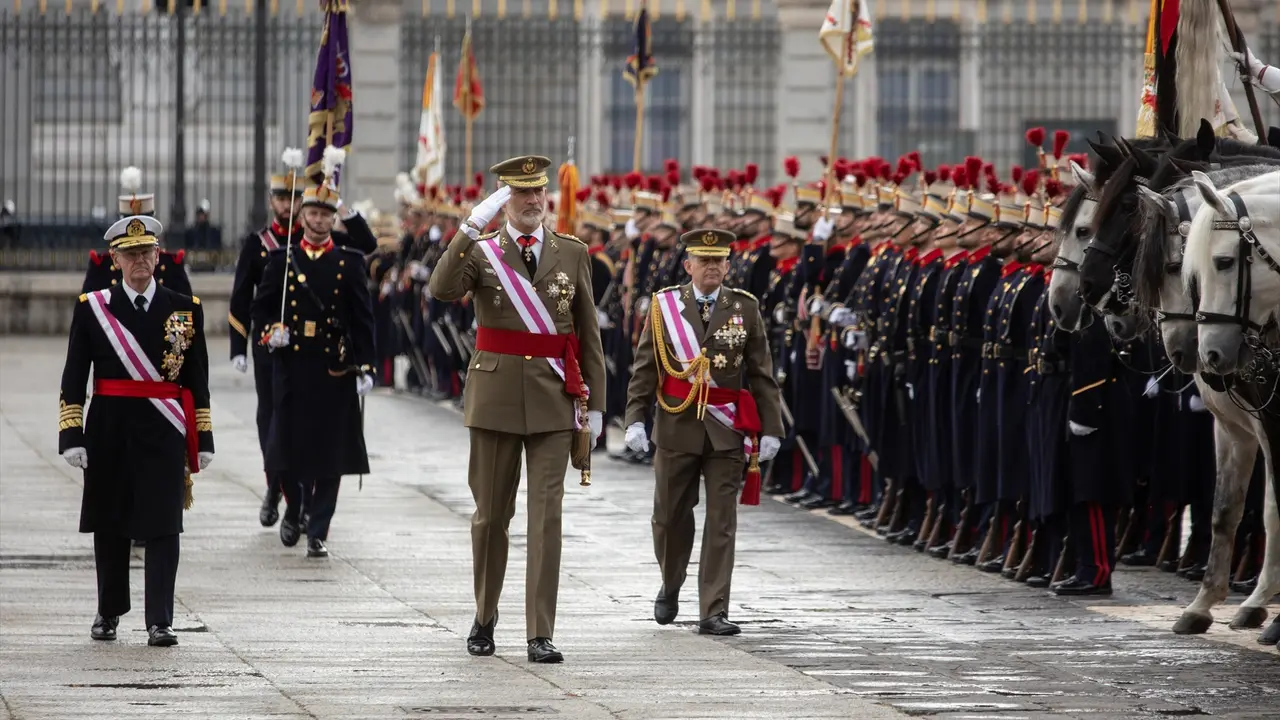 El Rey Felipe VI, durante la Pascua Militar, en el Palacio Real. / Alejandro Mart&iacute;nez V&eacute;lez