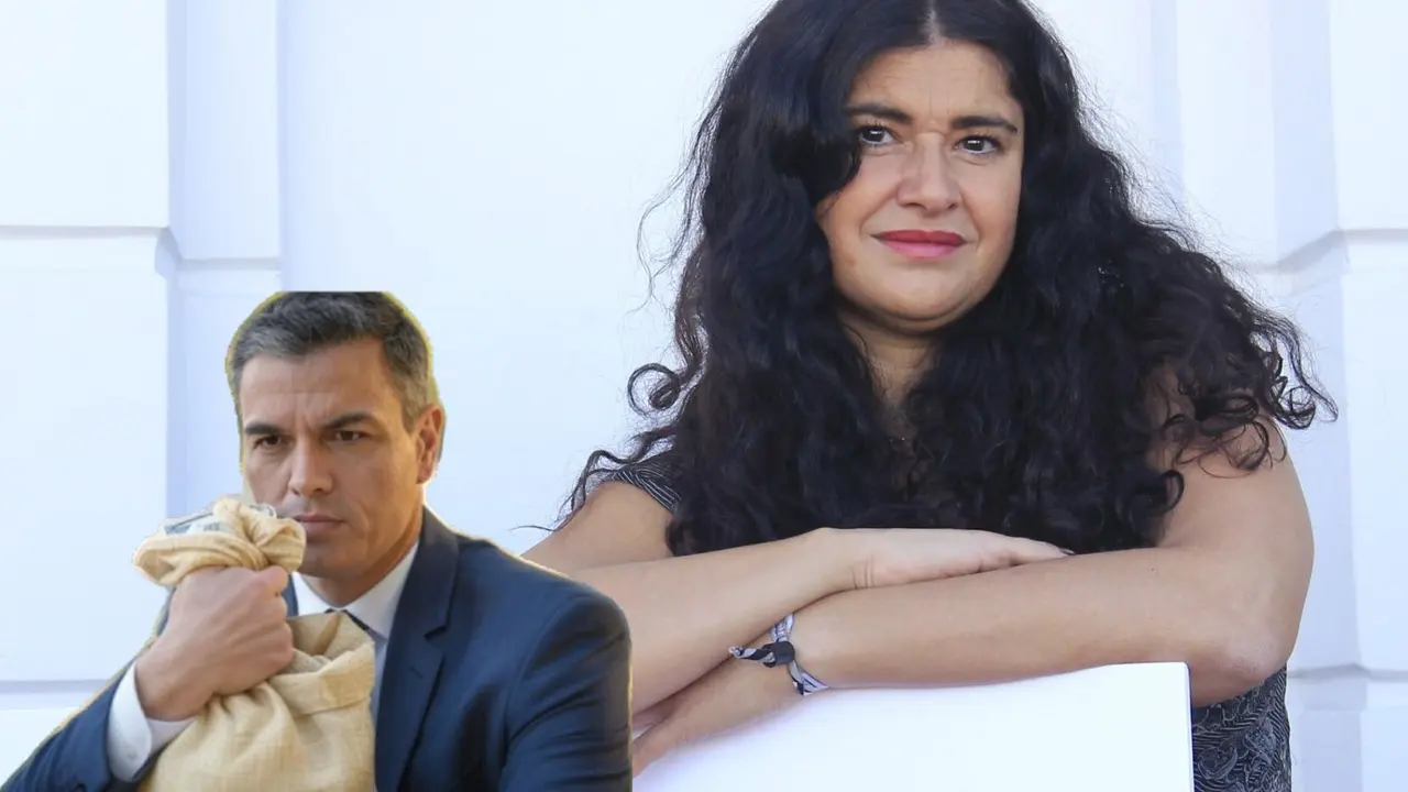 Luc&iacute;a Etxebarr&iacute;a en grande y Pedro S&aacute;nchez en peque&ntilde;o. / Marta Fern&aacute;ndez / A.E. / Luc&iacute;a Etxebarr&iacute;a