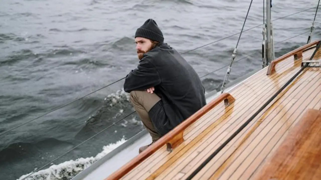 Un hombre pescando en un d&iacute;a nublado. / A.E
